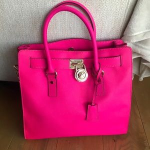 Michael Kors large Hamilton lock handbag
